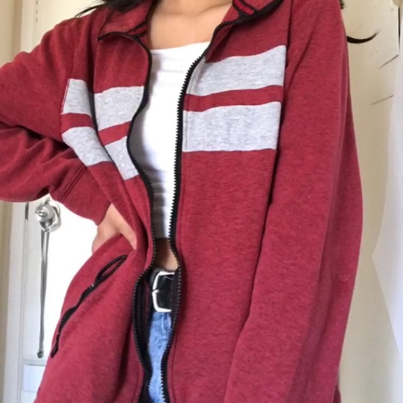 Burgundy 90s jacket - Picture 1 of 6